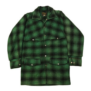 Vintage 50s Mackinaw Hunting Fishing Aero plaid wool jacket